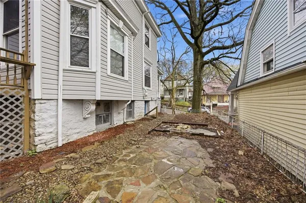 a backyard of a house