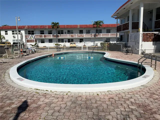 a view of a park with trees