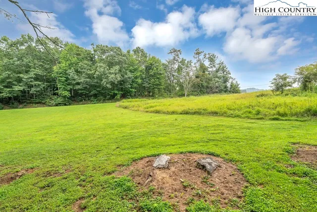 a view of a backyard with a garden