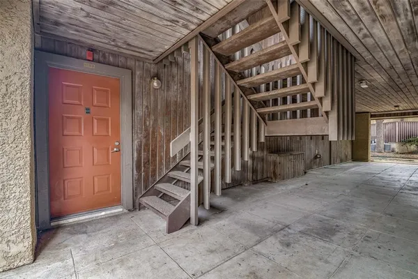 a view of an entryway with staircase