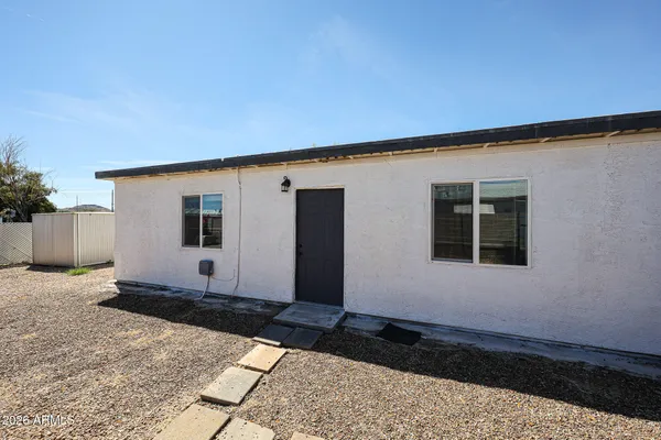 a front view of a house