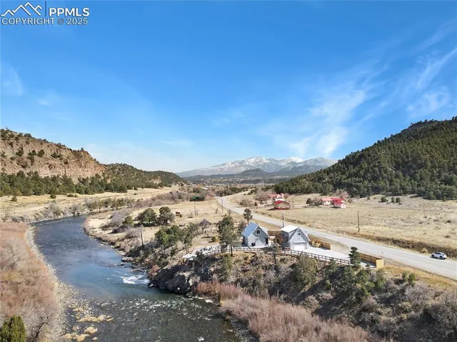 a view of city and mountain