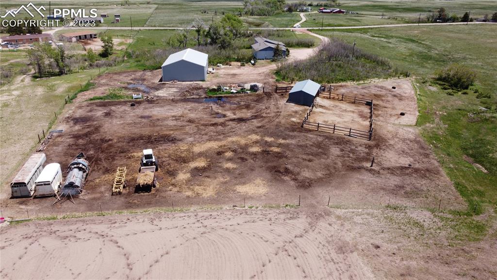 13880 Eastonville Road Elbert, CO 80106 - Photo 42 of 44 a view of a backyard with sitting area