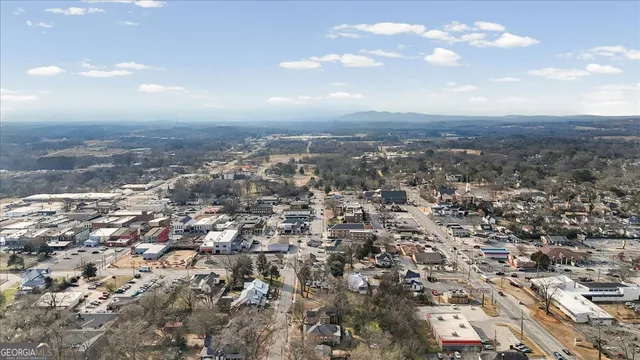 an aerial view of multiple house