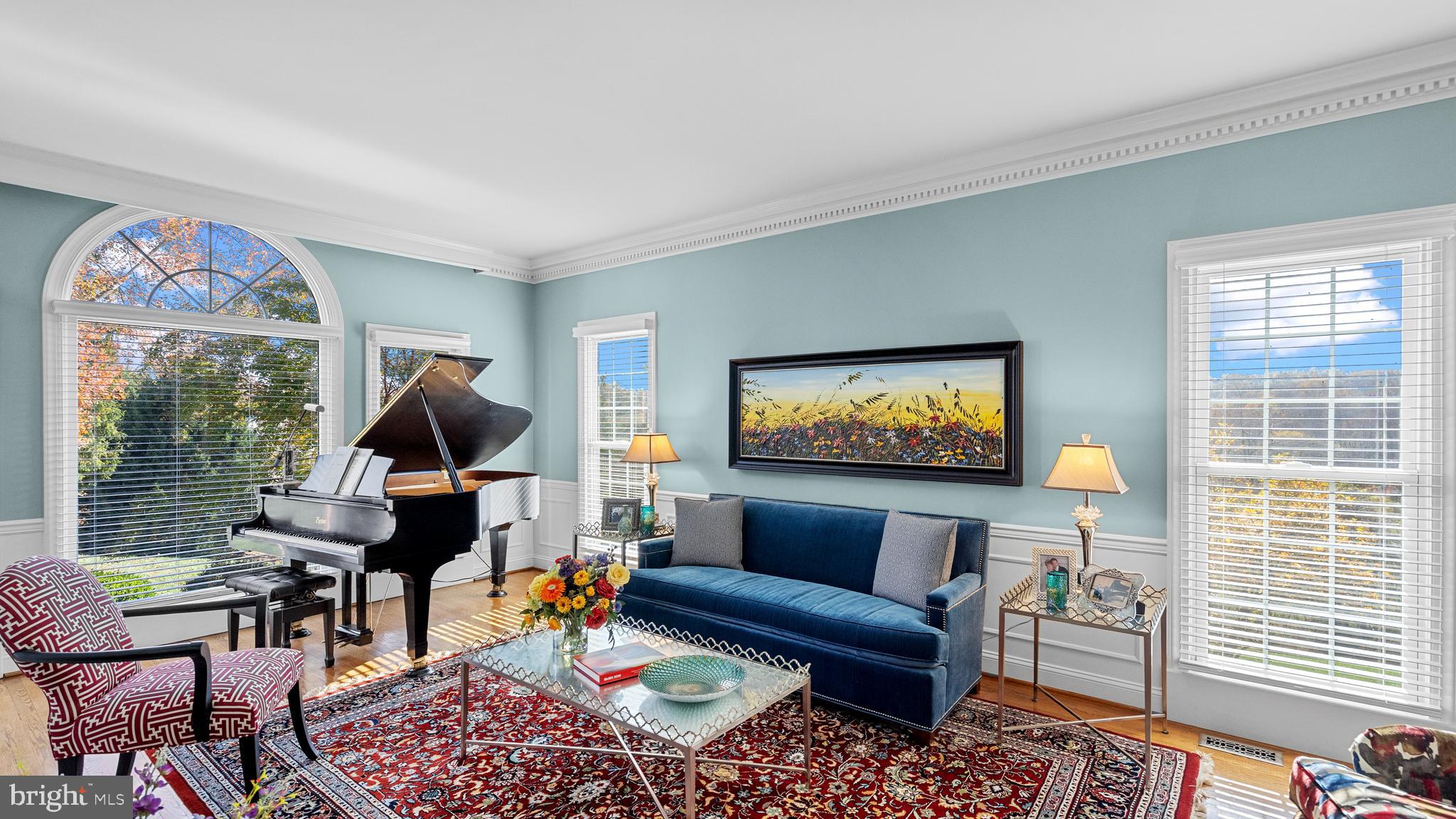 927 Western Road Hunt Valley, MD 21030 - Photo 14 of 80 a living room with furniture a rug and a large window