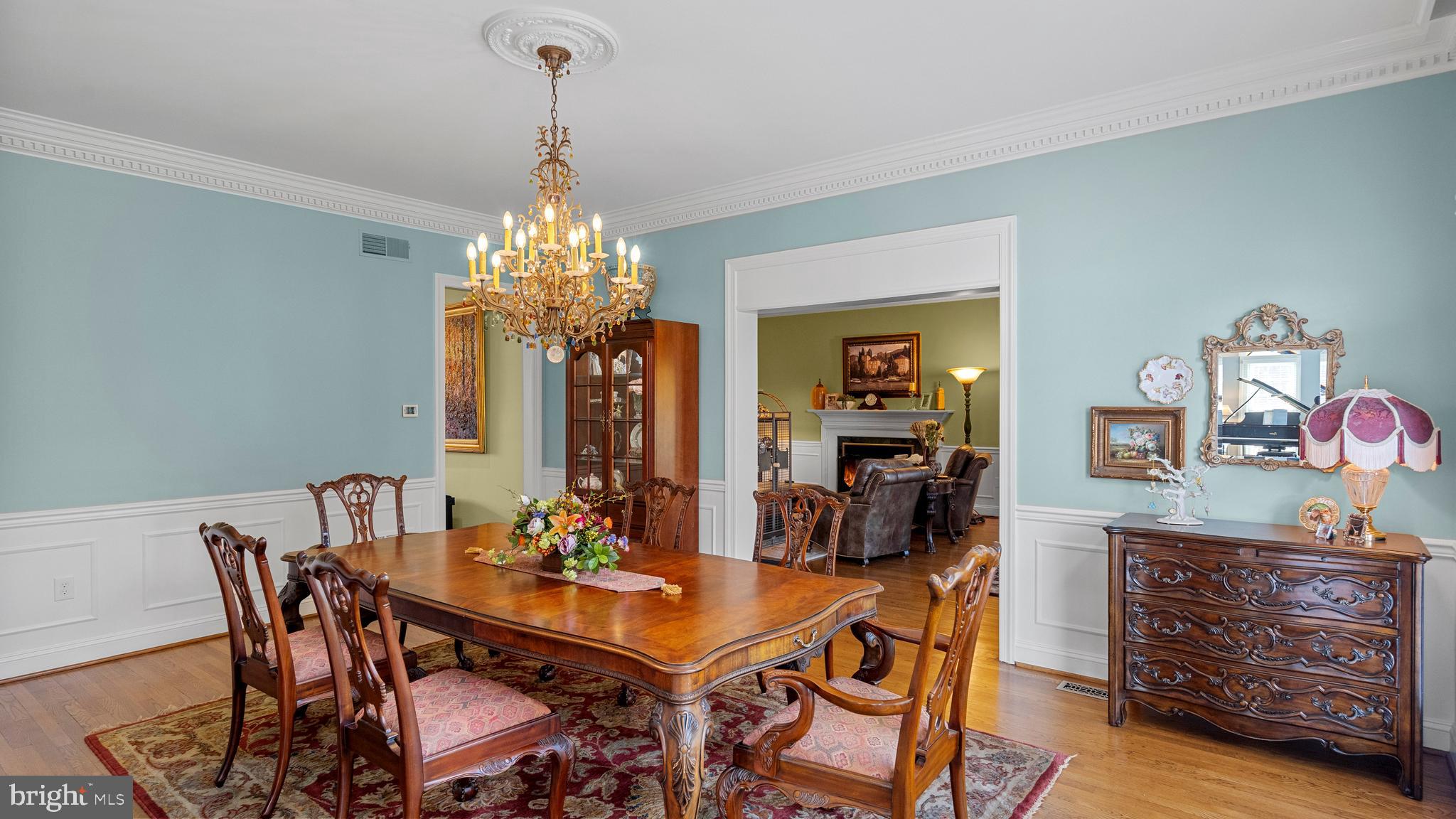 927 Western Road Hunt Valley, MD 21030 - Photo 36 of 80 a view of a dining room with furniture and chandelier