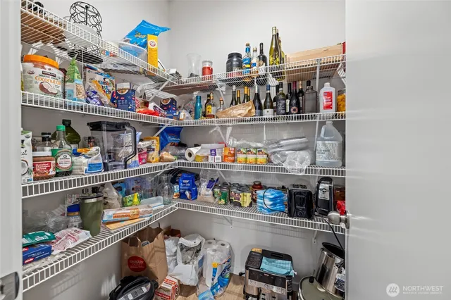 a store room with lots of different kinds of food