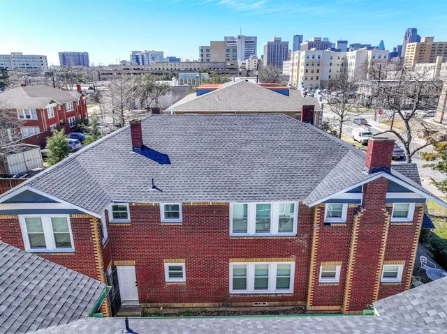 a aerial view of a house
