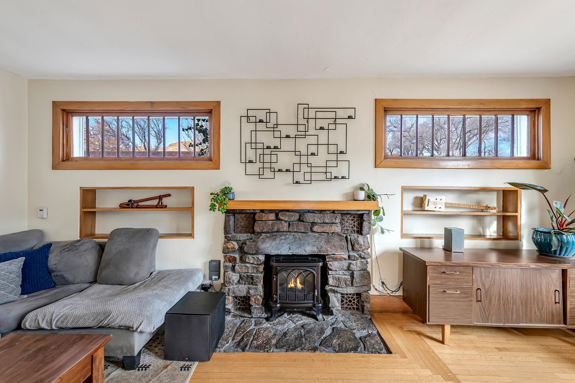 508 Main Street Palisade, CO 81526 - Photo 18 of 40 a living room with furniture and a fireplace