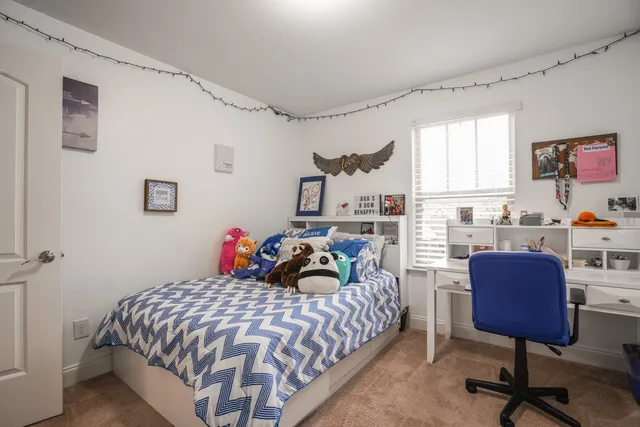 a view of a hallway with closet