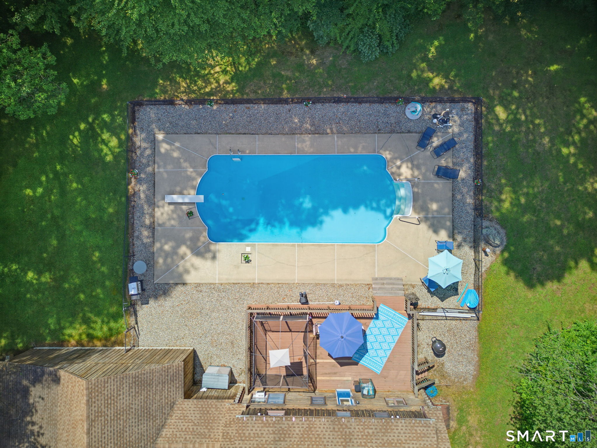 151 Fire Tower Road Eastford, CT 06242 - Photo 32 of 39 From this view you can see that yard goes beyond the fenced in pool area. This is an ideal yard for outdoor fun.