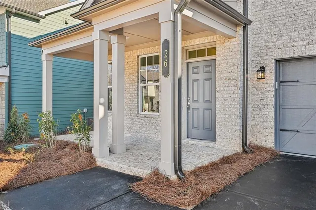 a view of front door of house