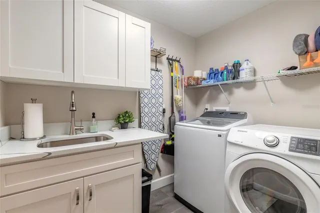 a room with storage and utility