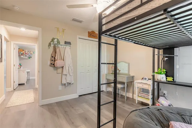 a view of a livingroom with furniture and front door