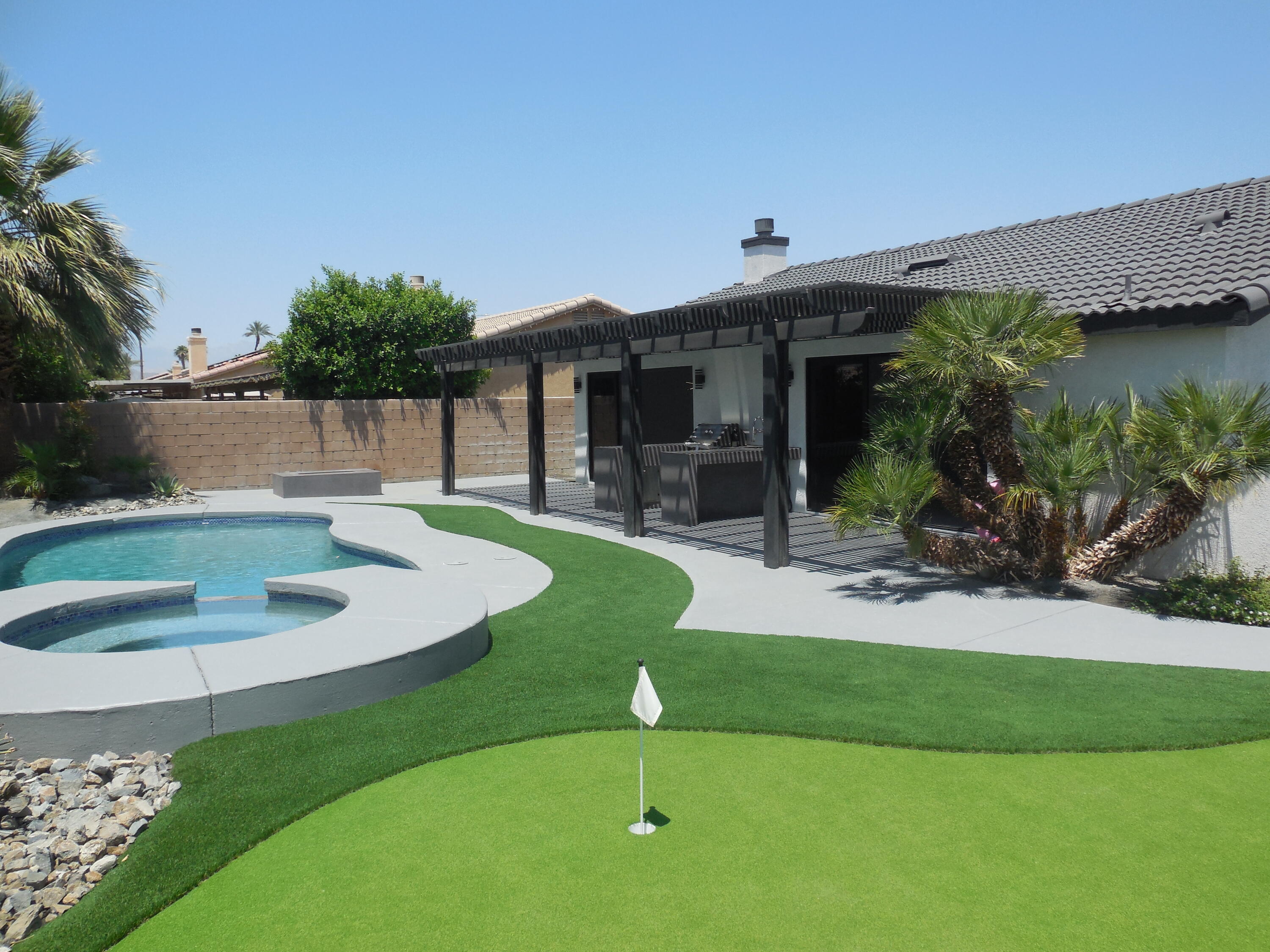 83389 Calypso Circle Indio, CA 92201 - Photo 39 of 45 a view of outdoor space yard deck patio and swimming pool