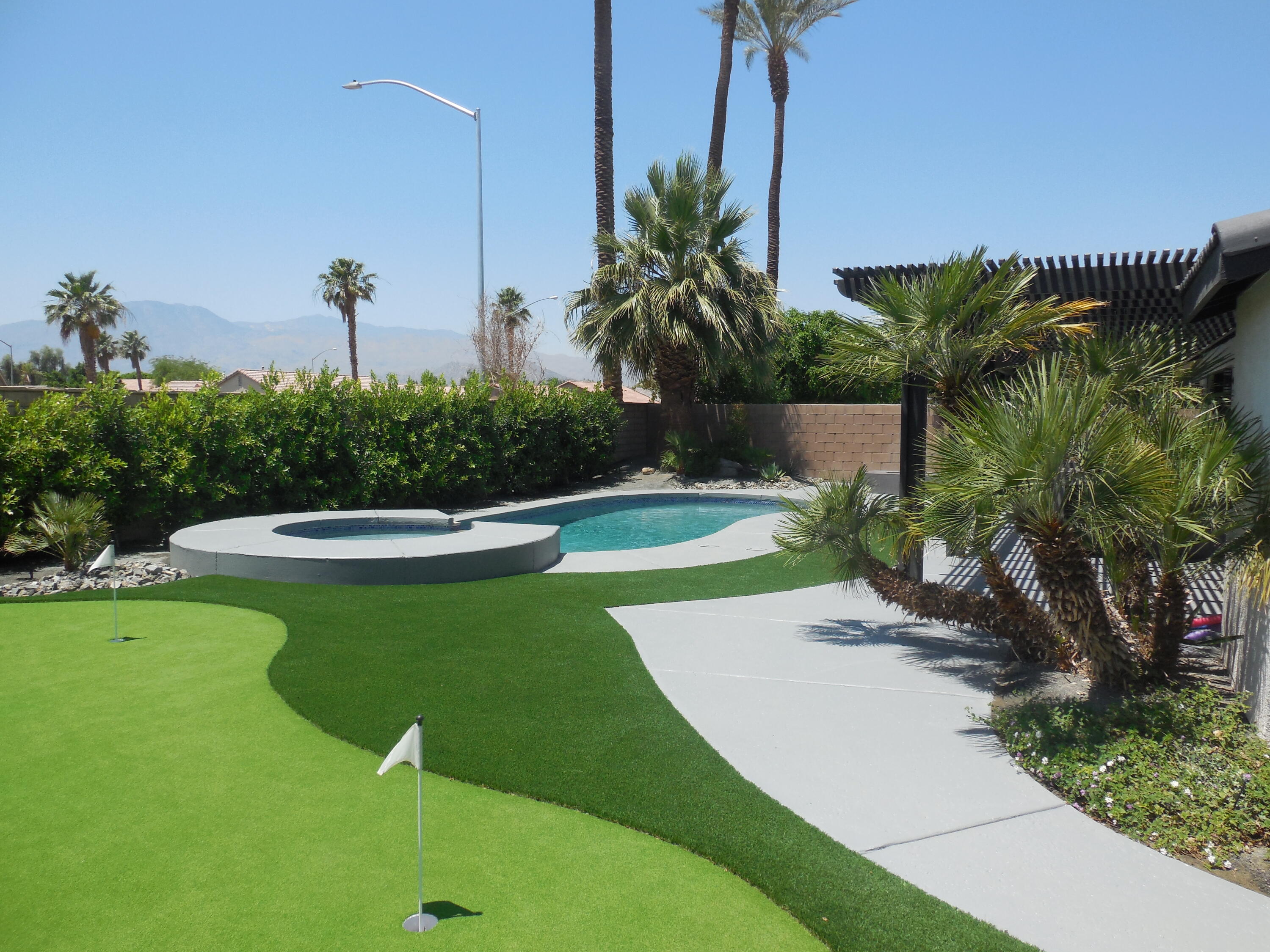 83389 Calypso Circle Indio, CA 92201 - Photo 41 of 45 a view of a garden with a slide