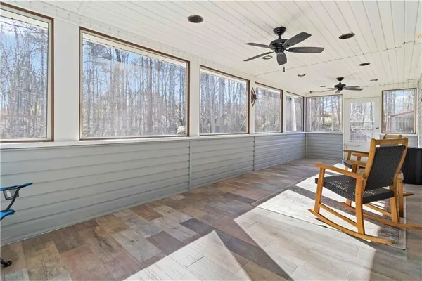 a large kitchen with stainless steel appliances lots of counter top space