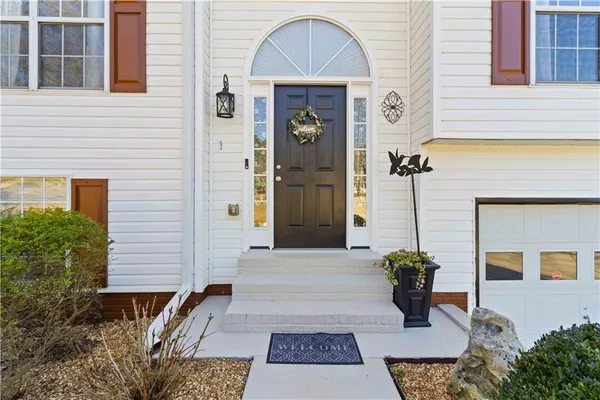 a view of a yard with swimming pool