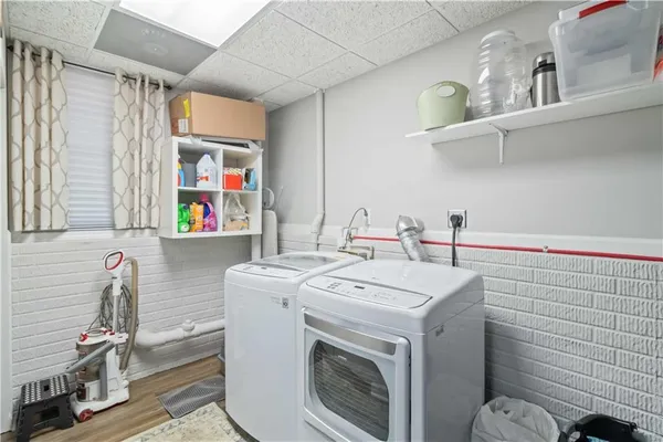 a view of a lake with mountains in the back