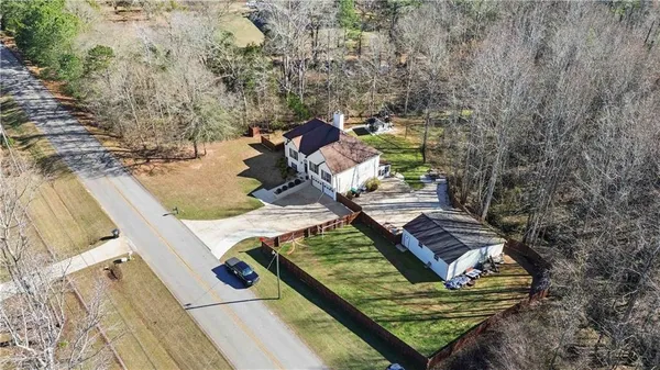 an aerial view of a city
