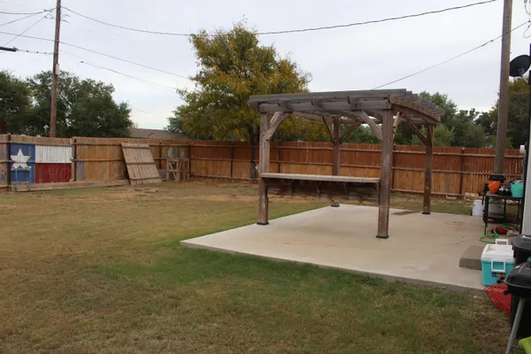 a view of a house with a patio