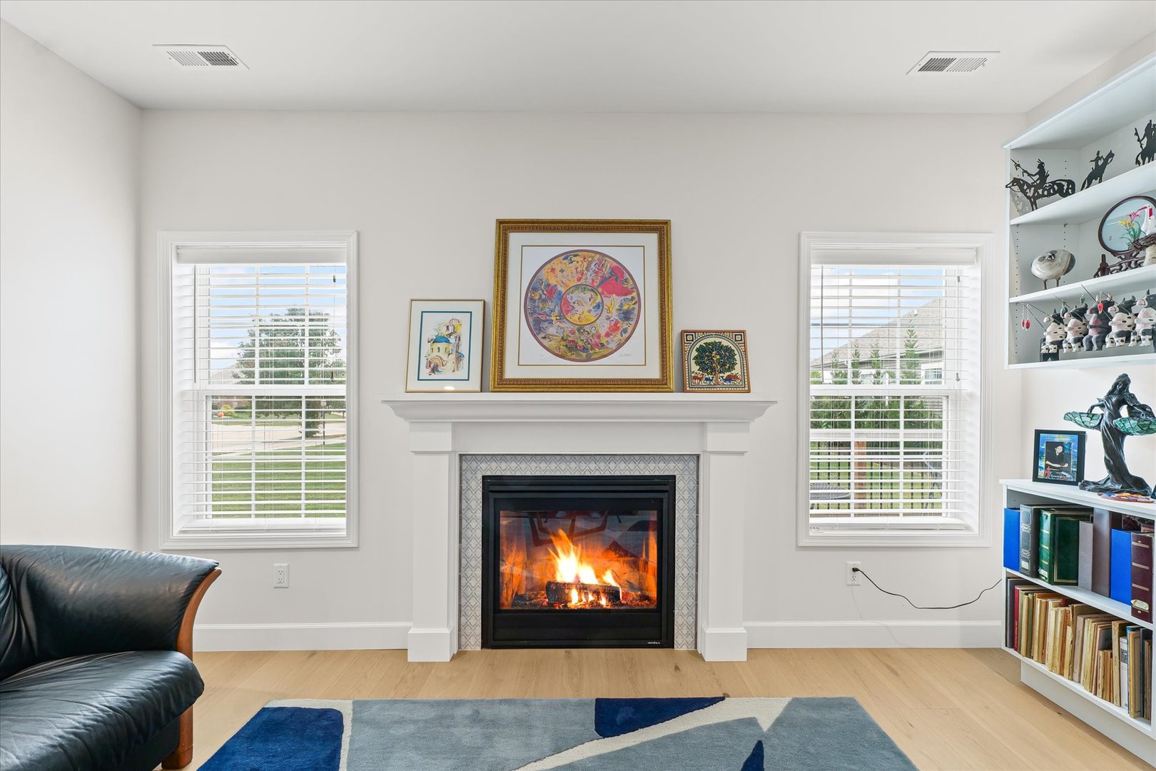 3407 Memory Lane Urbana, IL 61802 - Photo 8 of 30 a living room with furniture and a fireplace