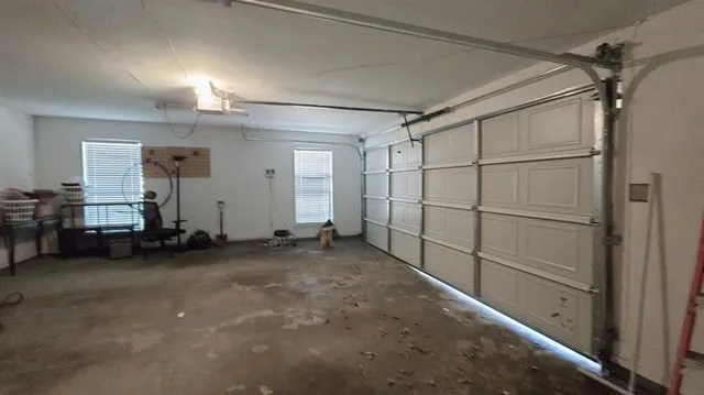 a view of a garage
