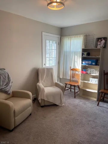 a living room with furniture and a gate