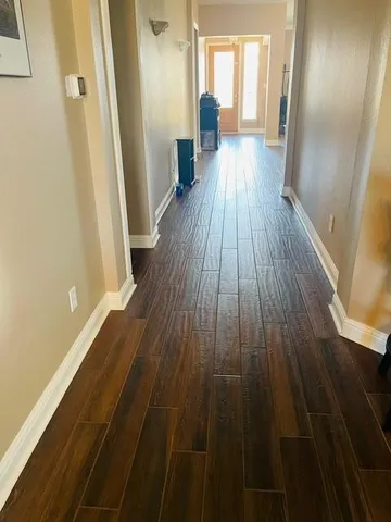 wooden floor in a gallery