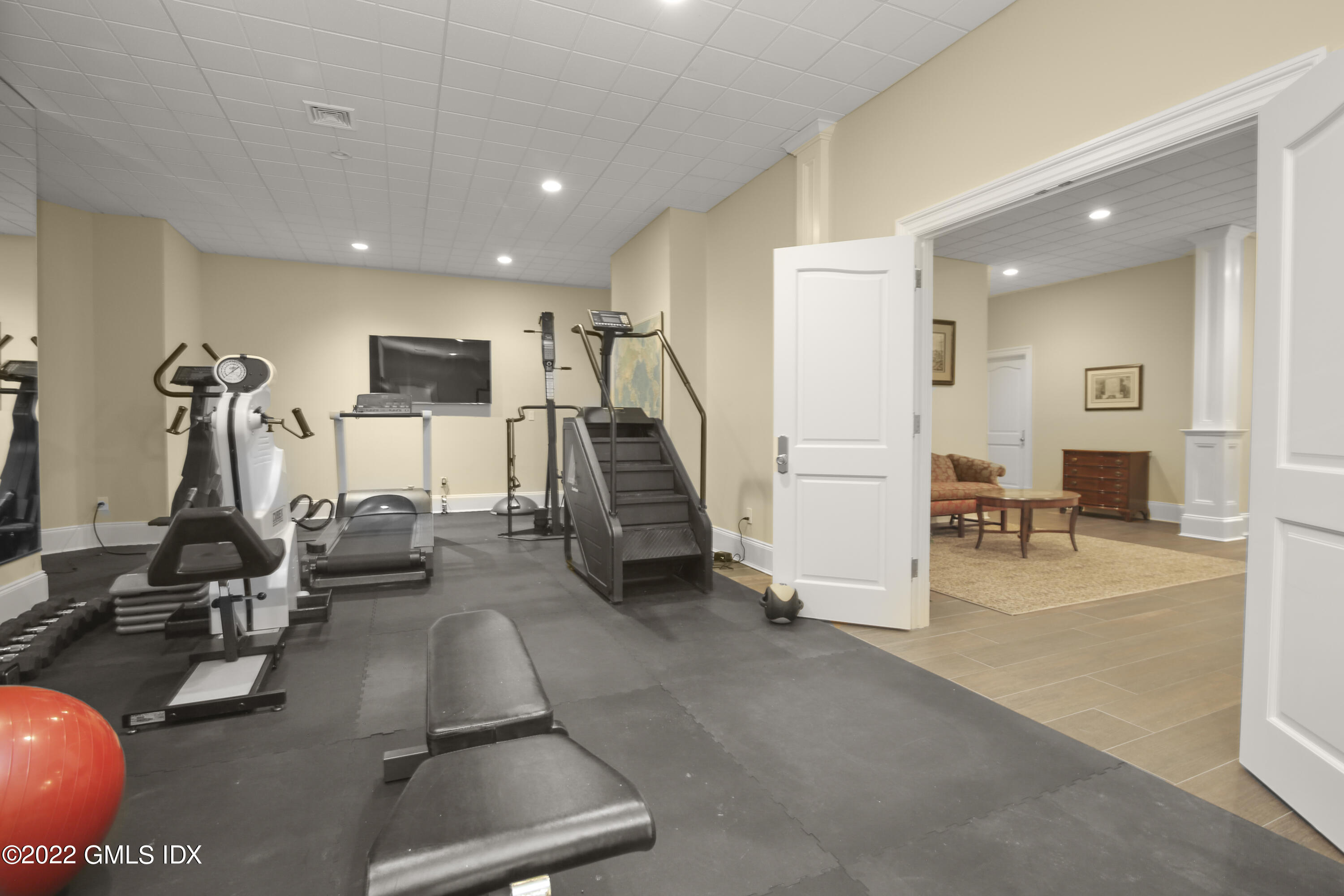 62 Ridge Street Greenwich, CT 06830 - Photo 32 of 40 a view of a room with gym equipment