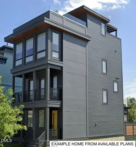 a front view of a house