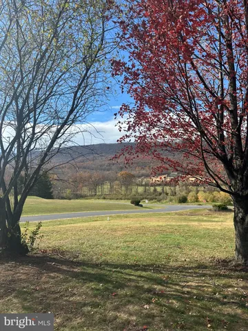 a view of an ocean from a yard
