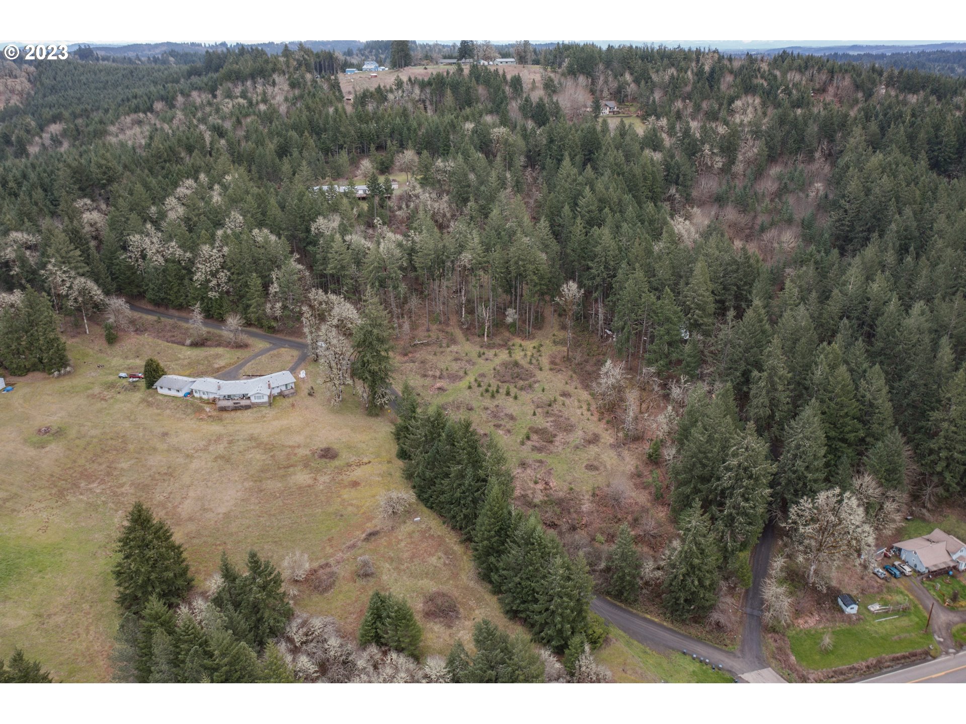 5891 Kings Ridge Road, Unit 1 Dallas, OR 97338 - Photo 11 of 48 a view of a dry yard with trees