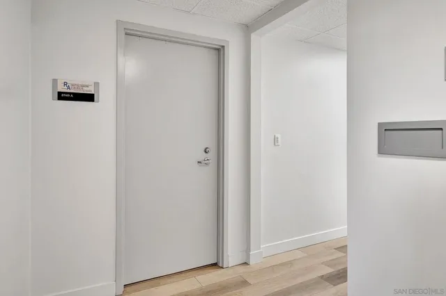a view of balcony with a potted plant
