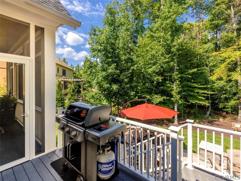 13536 Kelham Road Midlothian, VA 23113 - Photo 44 of 49 a balcony with wooden floor and outdoor seating