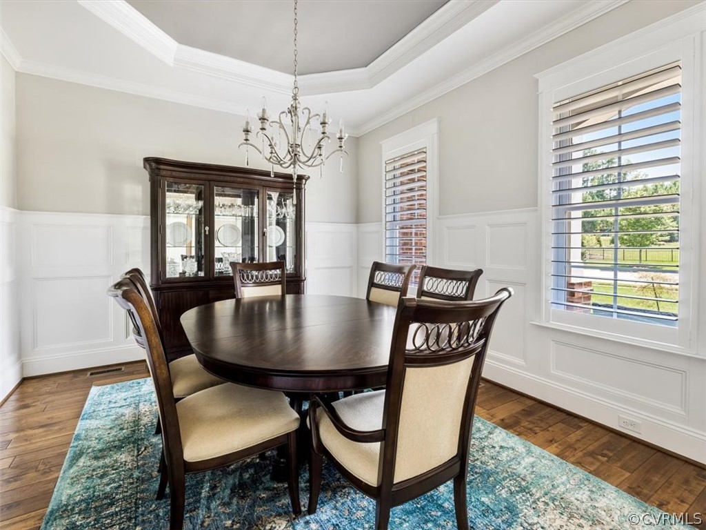 13536 Kelham Road Midlothian, VA 23113 - Photo 5 of 49 a view of a dining room with furniture window and wooden floor