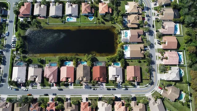 an aerial view of multiple house