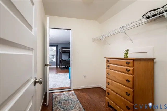 a view of a walk in closet