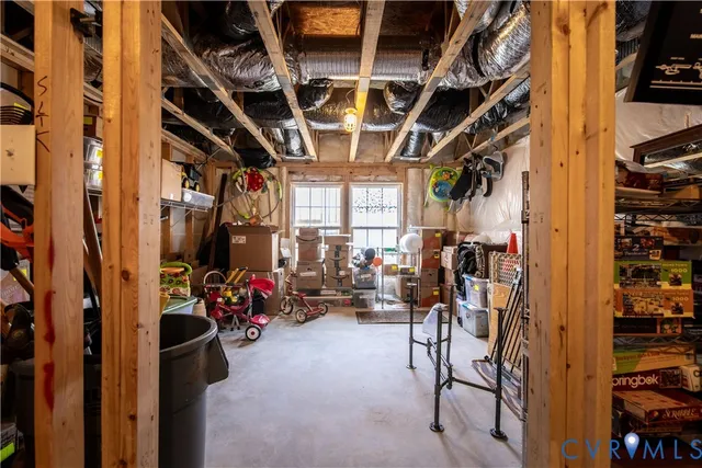 a view of storage and utility room