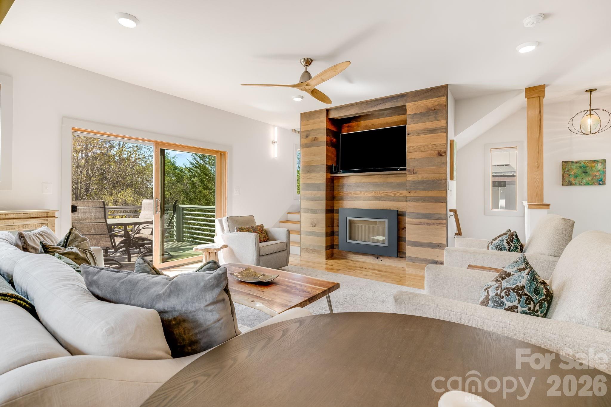 14 Sulphur Springs Road Asheville, NC 28806 - Photo 6 of 29 a living room with furniture and a fireplace