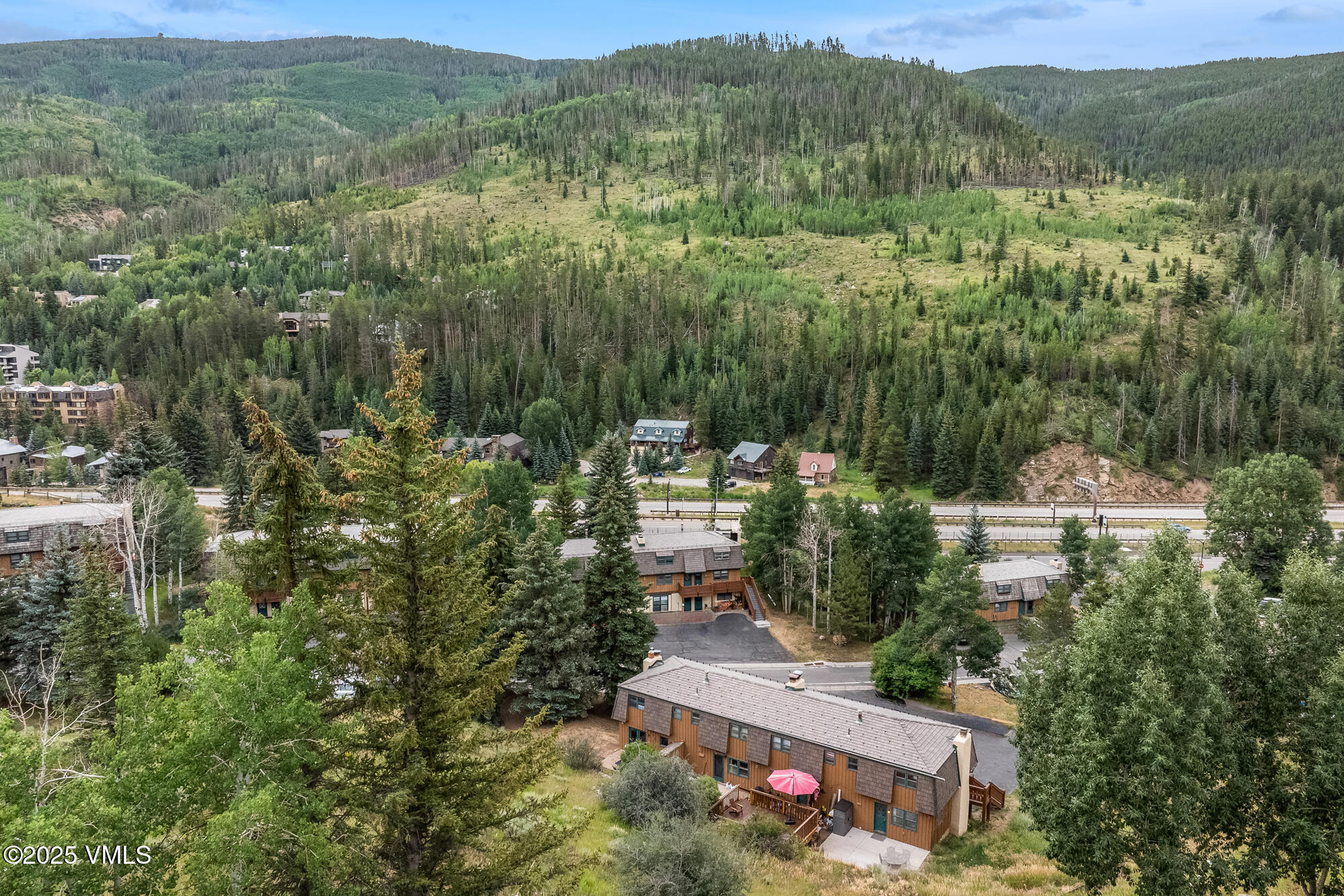 2487 Chamonix Lane, Unit F1 Vail, CO 81657 - Photo 23 of 27 an aerial view of a house with a yard
