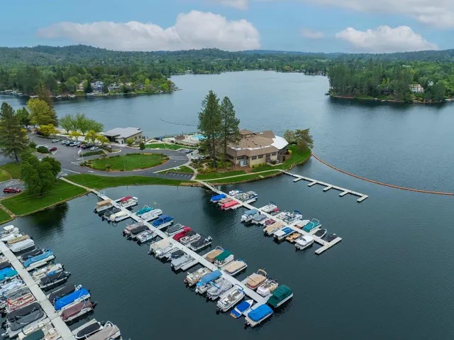 a view of a lake from a balcony