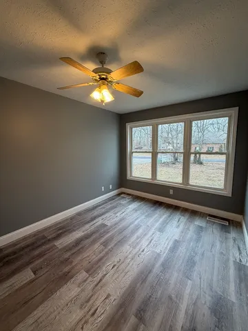 a view of a livingroom with a chandelier