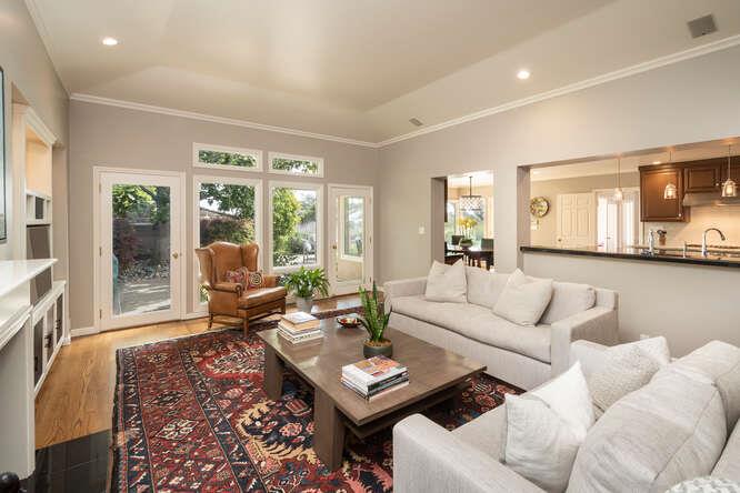 840 Longview Road Hillsborough, CA 94010 - Photo 12 of 49 a living room with furniture and a large window