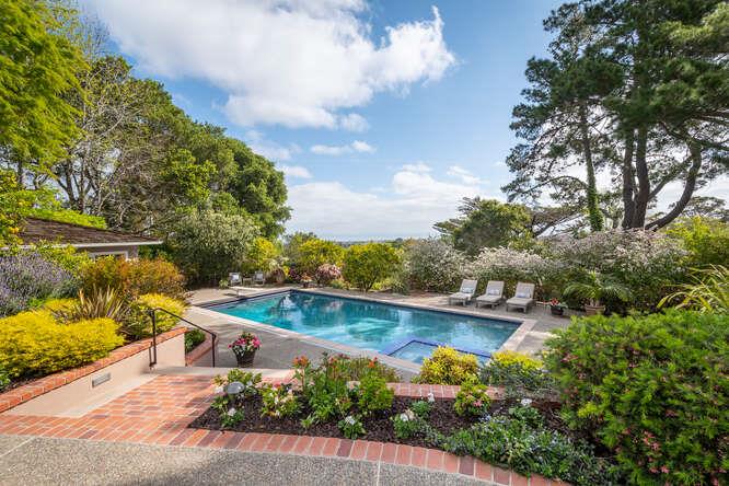 840 Longview Road Hillsborough, CA 94010 - Photo 30 of 49 an aerial view of a house with a garden