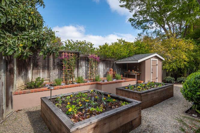 840 Longview Road Hillsborough, CA 94010 - Photo 34 of 49 a view of a backyard with sitting area and furniture