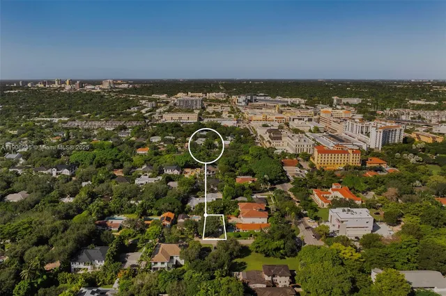 an aerial view of multiple house