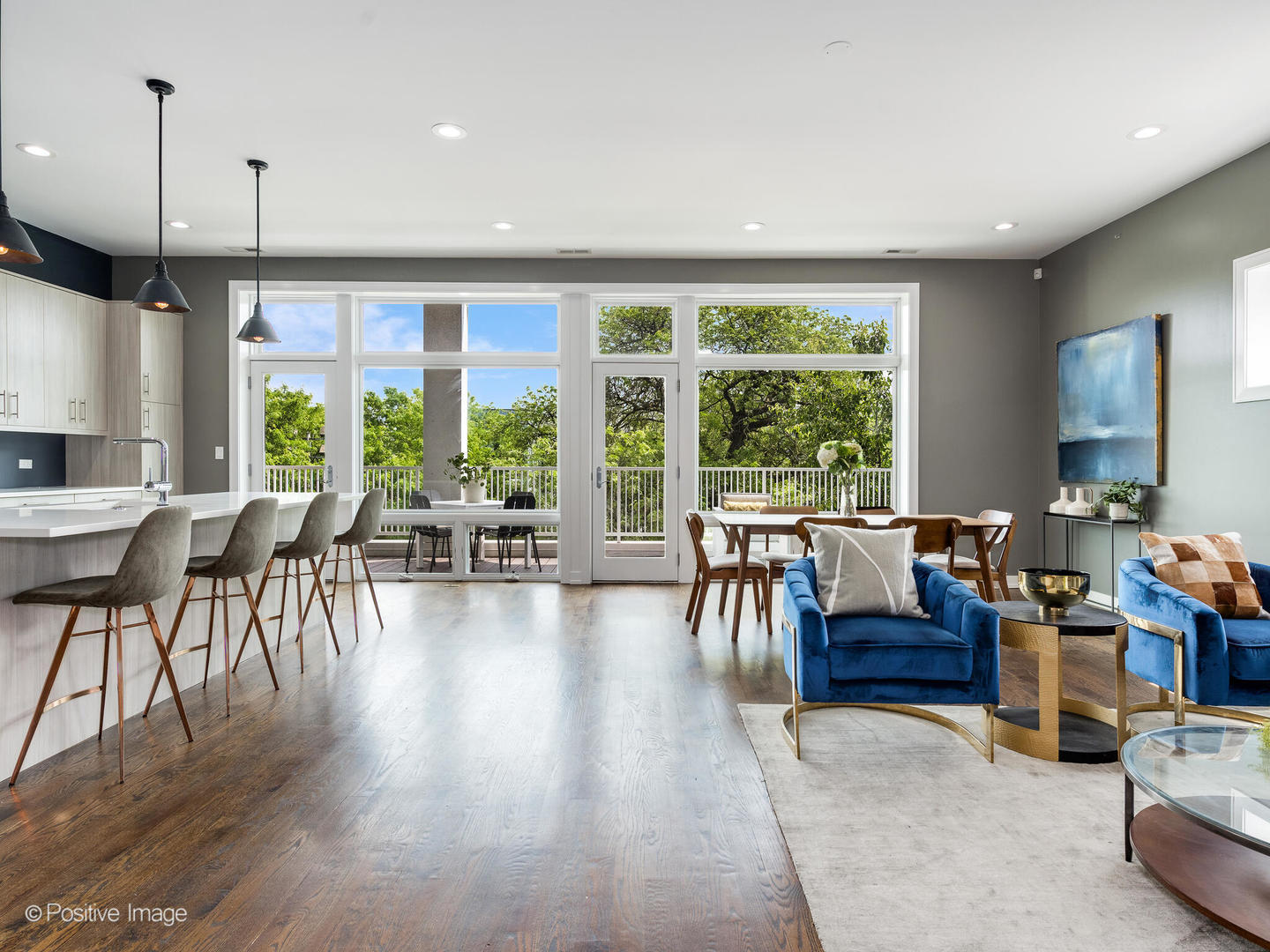 1832 West Rice Street, Unit 3 Chicago, IL 60622 - Photo 11 of 30 a living room with furniture and a large window