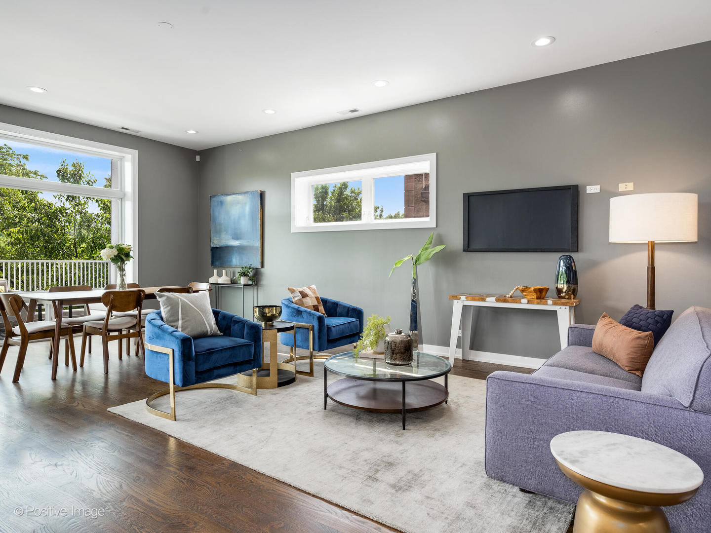 1832 West Rice Street, Unit 3 Chicago, IL 60622 - Photo 3 of 30 a living room with furniture and a large window