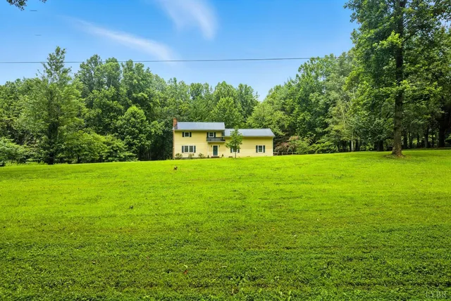 a house view with a garden space